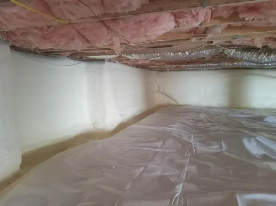 Crawl space encapsulation with closed-cell spray foam for Spray Foam Roofing in North Canton